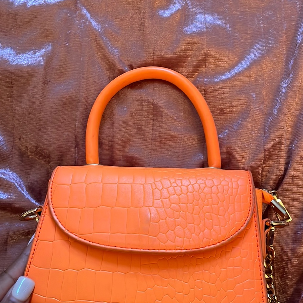 Orange crossbody bag